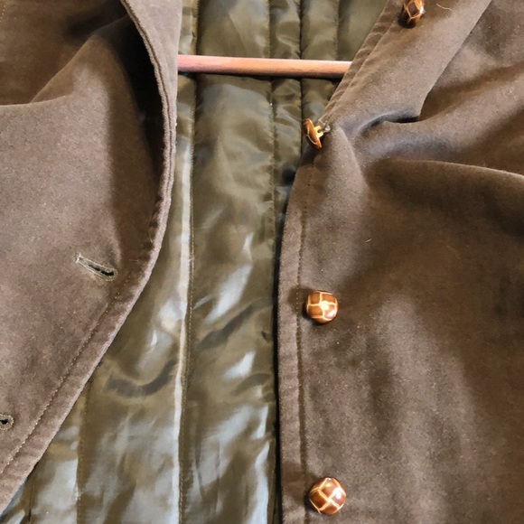 GAP Vintage Three-Quarter Length Brown Coat Brushed Cotton Size XL HOST PICK - Picture 2 of 5